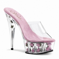 Fétiche mariée 15cm bout ouvert concis plate-forme pantoufles exotique 6 pouces Sexy grande taille pleine robe discothèque bande pôle danse strass