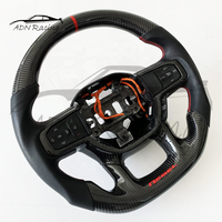 Volants de voiture personnalisés chauffants en fibre de carbone noire brillante ADN 2019+ pour DODGE RAM TRX