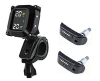 Système de surveillance d'alarme sans fil à 2 roues pour moto et vélo, écran LCD, capteur de pression des pneus TPMS