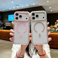 Casing MagSafe Bergelombang Awesomesub Tahan Lama Langsung dari Pabrik untuk iPhone 17 Pro, Tombol Lepas Pasang, Cincin Lensa Besar, Pelindung