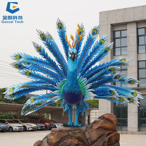 Modelo de Animal de Tamaño Real SGAA127, Decoración de Parque Zoológico, Pavo Real Animatrónico Móvil para Uso en Interiores/Exteriores, Resistente al Agua - Product Image 1