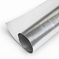 Kain Fiberglass E-Glass Berlapis Aluminium Foil, Tenun Polos, Tahan Panas, Tahan Api, Bebas Alkali