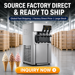 Máquina de Helado Suave Comercial A-168, 18L/H, 3 Cabezales, con Compresor <span class=keywords><strong>Panasonic</strong></span> para Cafetería y Heladería - Product Image 1