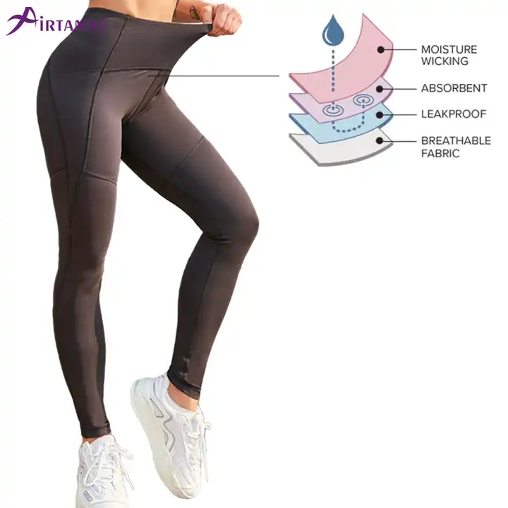 OEM women period workout leggings menstruation
