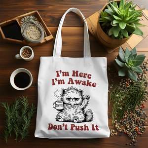 <b>Funny</b> Large Capacity Open Canvas <b>Tote</b> <b>Bag</b> Gag Gift for Women Animal Lover Birthday Christmas Reusable Eco-friendly Grocery <b>Bags</b> - Product Image 6