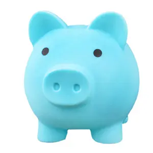 Wholesale plastic PVC money saving pig bank for kids