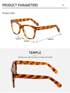 Nouveau style personnalisé rétro excellent fabricant d'acétate lunettes de créateur monture optique