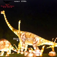 Lanterne de festival de lanternes de dinosaures vives personnalisées en usine pour décor de terrain de jeu
