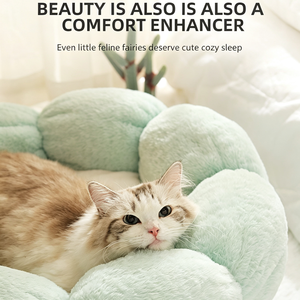 Customized Influencer Ins Wind Cat Dog Universal Cushion Pet Autumn Winter Fleece Thick Round Flower Cat <b>Nest</b> Dog <b>Nest</b> - Product Image 5