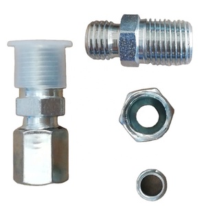 1CT/1DT BSPT Nam Thủy Lực Thẳng Nối Thấp/Cao Áp Metric Chủ Đề Bite Loại Ống Phụ Kiện Carbon/Không Gỉ Adapter - Product Image 4