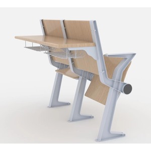 Conjunto de Mesas y Sillas Escolares de Aleación de Aluminio Desmontables para Estudiantes con Asientos Escalonados - Product Image 2