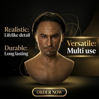 Masque de célébrité réaliste en silicone pour homme, avec texture de peau et ligne de cheveux naturelle, réutilisable pour fête d'Halloween adulte
