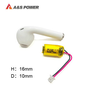 Wiederaufladbare Kleinste KC-Zertifizierte 3,7V Li-Polymer Festkörperbatterie 10160 85mAh 10,2x15mm 500+ Zyklen mit PCB A&S Power - Product Image 6