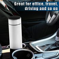 Botol Air Pintar Stainless Steel Dinding Ganda 16oz Terlaris Dengan Layar LCD Penunjuk Suhu (Private Label)