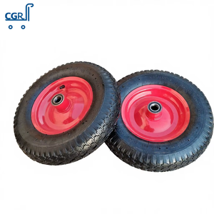 Ruedas Neumáticas <span class=keywords><strong>de</strong></span> Goma <span class=keywords><strong>de</strong></span> 16 Pulgadas 400-8 <span class=keywords><strong>con</strong></span> Llanta <span class=keywords><strong>de</strong></span> Acero, Duraderas para Transporte Pesado, Carretillas y Carretillas <span class=keywords><strong>de</strong></span> Mano - Product Image 1