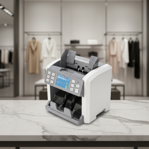 Compteur de billets automatique P100 de haute qualité avec détecteur <span class=keywords><strong>EUR</strong></span>/USD/LYD UV MG IR DD, machine de comptage d'argent de qualité professionnelle, trémie de 1500 pièces - Product Image 3