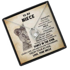 SC New Design Valentine's Day to My <strong>Niece</strong> <strong>Necklace</strong> Gift Romantic Eternal Love Inlaid Diamond Hollow Heart <strong>Necklace</strong> for Women - Product Image 1