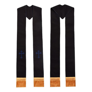 Stole de prêtre pour hommes et femmes avec glands, broderie, stole de clergé, stole d'officiant pour les fournitures de fête de remise de diplôme, ministre, <span class=keywords><strong>mariage</strong></span> - Product Image 5