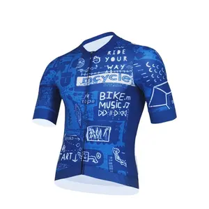 2023新しいカスタムデザイン素敵なサイクリングジャージ半袖昇華印刷サイクルジャージーロードバイクシャツ