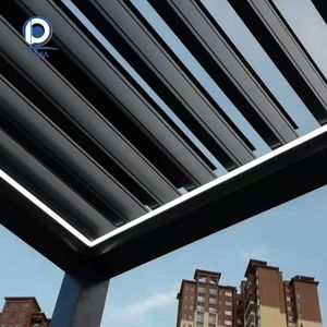 Kit Moderno per Gazebo da Giardino in Lega di Alluminio con Sistema di Copertura a Lamelle Impermeabile per Esterni - Product Image 6