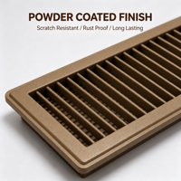Grille d'aération 6*14 encastrée pour armoire, cache de ventilation décoratif, diffuseur de sol désodorisant, panneau d'accès à la ventilation