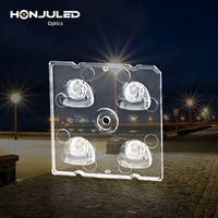 HONJU Lentille optique TIR LED anti-UV IP65, moulage par injection PC, garantie 3 ans, pour éclairage extérieur et projecteur mural