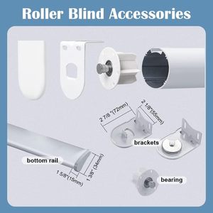 Thông minh cứng-có dây cơ giới Rèm đầy đủ màn dày không thấm nước Vải màu cho nhà tùy chỉnh kích thước (Tối màu xám) - Product Image 3