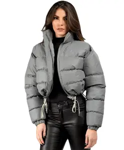 BUKAI – manteaux légers d'hiver pour femmes, fermeture éclair, mode Sport, Style populaire, Logo personnalisé, doudoune à bulles pour femmes, 2022