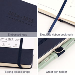 2024-2025 <span class=keywords><strong>semanal</strong></span> positivo perfecto encuadernación de lujo clásico diario planificador con portalápices - Product Image 3