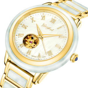 New Arrival High Quality Natural White Jade <b>Watch</b> Luxury Brand <b>Skeleton</b> <b>Automatic</b> Mechanical <b>Watch</b> - Product Image 2