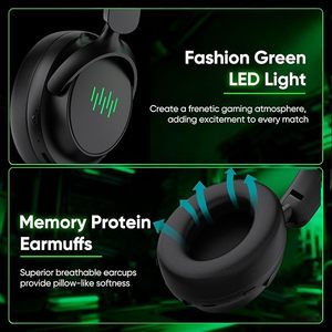 BETMI Wireless 2.4GHz <b>Gaming</b> Headset with Dual Vibration for /PS-5/PC/PS-4/Switch - Product Image 5