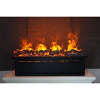 Cheminée électrique linéaire décorative à vapeur d'eau de 62 pouces, personnalisée en usine CE, en acier moderne, pour hôtels, avec effet de flamme
