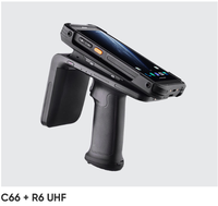 Chainway C66 Android 13 IP65, Lector RFID UHF Portátil, Escáner de Código de Barras 2D, Procesador CPU, Memoria 4G, Gestión de Minoristas, WIFI, Inventario