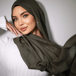 2025 bambú Premium transpirable liso viscosa Modal sarga peso ligero algodón tejido Modal <span class=keywords><strong>Hijab</strong></span> bufanda - Product Image 5