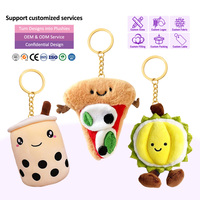 Porte-clés en peluche CE ASTM, fabrication sur mesure, mini porte-clés Boba mignon, jouets porte-clés animaux en peluche