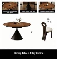 Ensemble table et chaises de salle à manger en bois réglables, confortables, télescopiques, écologiques, meubles de cuisine, maison, hôtel, appartement, moderne