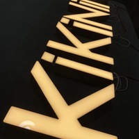 Lettres 3D personnalisées logo de boutique panneau lumineux acrylique lettre led enseigne d'intérieur boutique extérieur magasin mur 3d signalisation