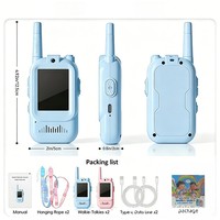Talkies-walkies sans fil rechargeables 650 mAh pour enfants avec fonction appel vidéo, jeu, chat et album photo