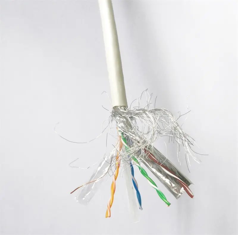 Cabo de rede blindado stp cat6a, cabo de certificação lan gato 6 sftp