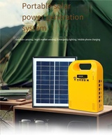 Système d'éclairage LED portable IP65 à énergie solaire 5W 9V 300 Lumens, banque d'alimentation mobile d'urgence domestique, radio MP3/FM