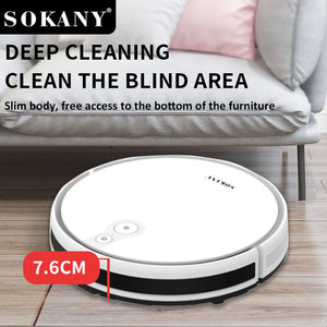 Robot aspirateur intelligent transfrontalier avec télécommande USB via application, recharge automatique, combine balayage, lavage et aspiration en un seul appareil - Product Image 2
