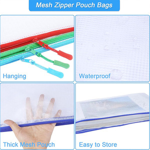 แฟ้มใส A4 แบบตาข่าย มีซิป  กระเป๋าเอกสารพีวีซี แฟ้มพลาสติก  ใส่เอกสาร  รับทำโลโก้  สำหรับเอกสารธุรกิจ - Product Image 2