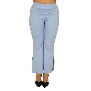 Pantalon pour femmes, crème, taille haute, jambes évasées, grande taille, vêtements de cérémonie - Product Image 6