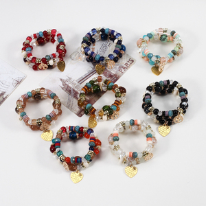 Bracelet extensible en perles géométriques en plastique pour femme, motif <span class=keywords><strong>arbre</strong></span> <span class=keywords><strong>de</strong></span> <span class=keywords><strong>vie</strong></span>, bijoux bohèmes, collection très prisée - Product Image 5