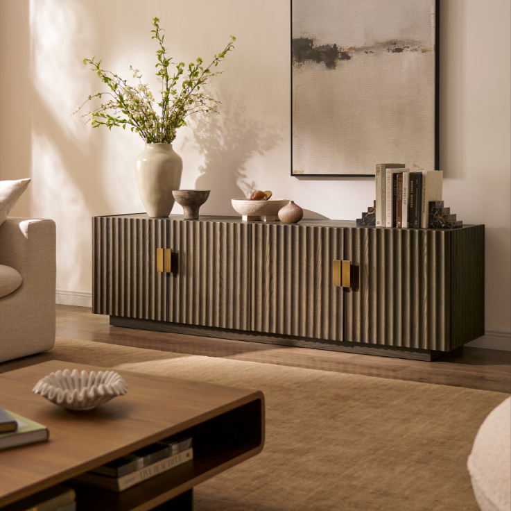 Modern Luxury Solid Wood TV Cabinet