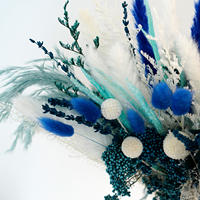 Bouquet de fleurs séchées naturelles : Herbe de la Pampa, Lavande, pour Noël, style bohème, mariage familial, décoration de ferme rustique