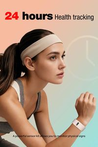 Bracelet intelligent H59 MAX+ en acier inoxydable sans écran, étanche 1ATM, avec suivi de la fréquence cardiaque, de l'oxygène sanguin (SpO2) et du sommeil, pour le sport, autonomie 5-10 jours - Product Image 5