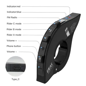 Iateuc-barre de poignée Bluetooth pour moto, télécommande de guidon, interphone, 2 pièces
