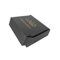 Boîtes d'emballage personnalisées de luxe en carton noir avec logo imprimé pour charcuterie, livraison de nourriture, chaussures, papier