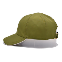 Casquette de baseball verte en tissu nylon renouvelable, brodée, Gorras, vente en gros, casquette de papa en nylon à 6 panneaux, fabricant